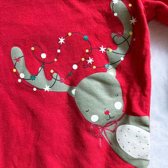 BabyGap & George 3-6M Holiday Bodysuits Set of 2 – Let It Snow & Reindeer Prints - Picture 9 of 12